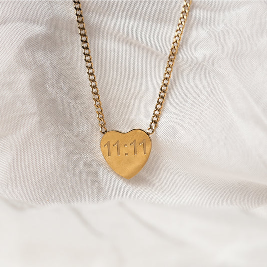 Gold-Plated Heart Shaped Necklace