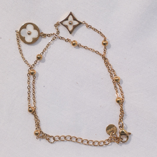 Rose Gold-Plated American Diamond-Studded Bracelet